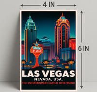 Las Vegas The Entertainment Capital Poster PosterGoat