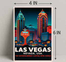 Las Vegas The Entertainment Capital Poster PosterGoat