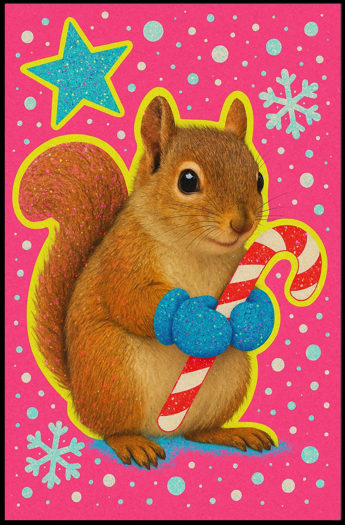 Festive Squirrel Delight Poster