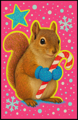 Festive Squirrel Delight Poster