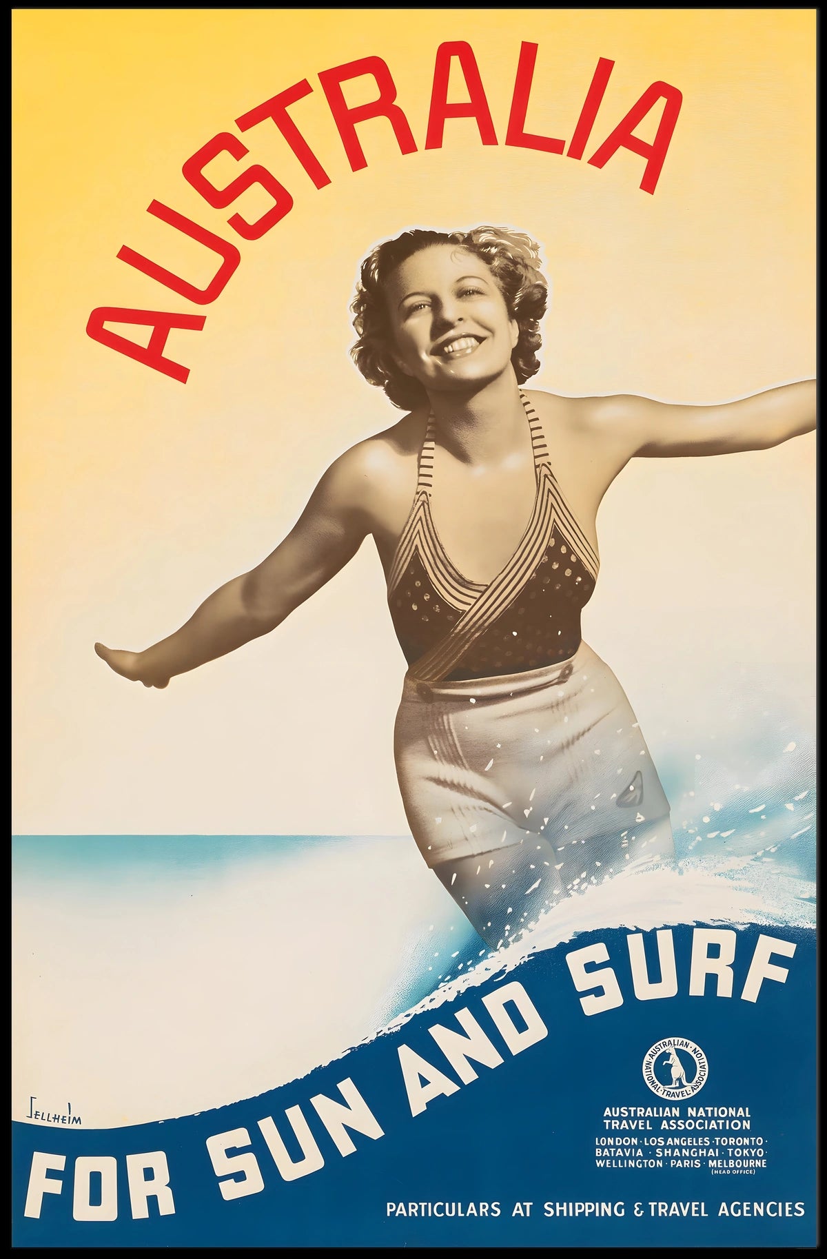 Australia For Sun And Surf Poster