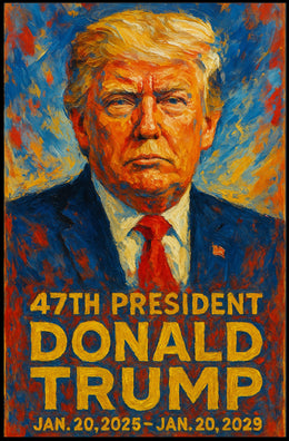 Trump Leadership Colors Patriot Impressionism Poster