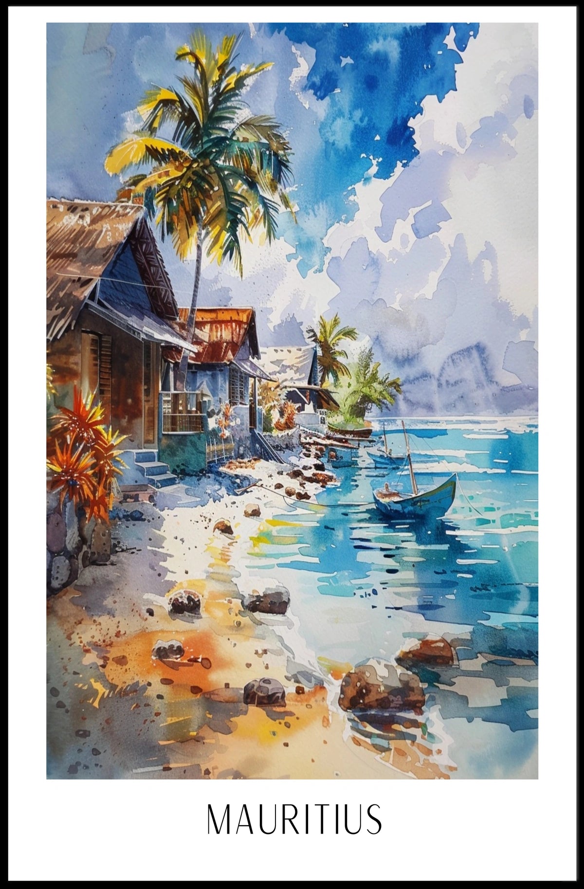 Tropical Paradise of Mauritius Poster