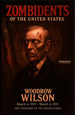 Woodrow Wilson 28th President of the United States Zombidents Poster Series
