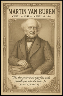 Martin Van Buren 8th President Sketch Poster Art Print Decor PosterGoat
