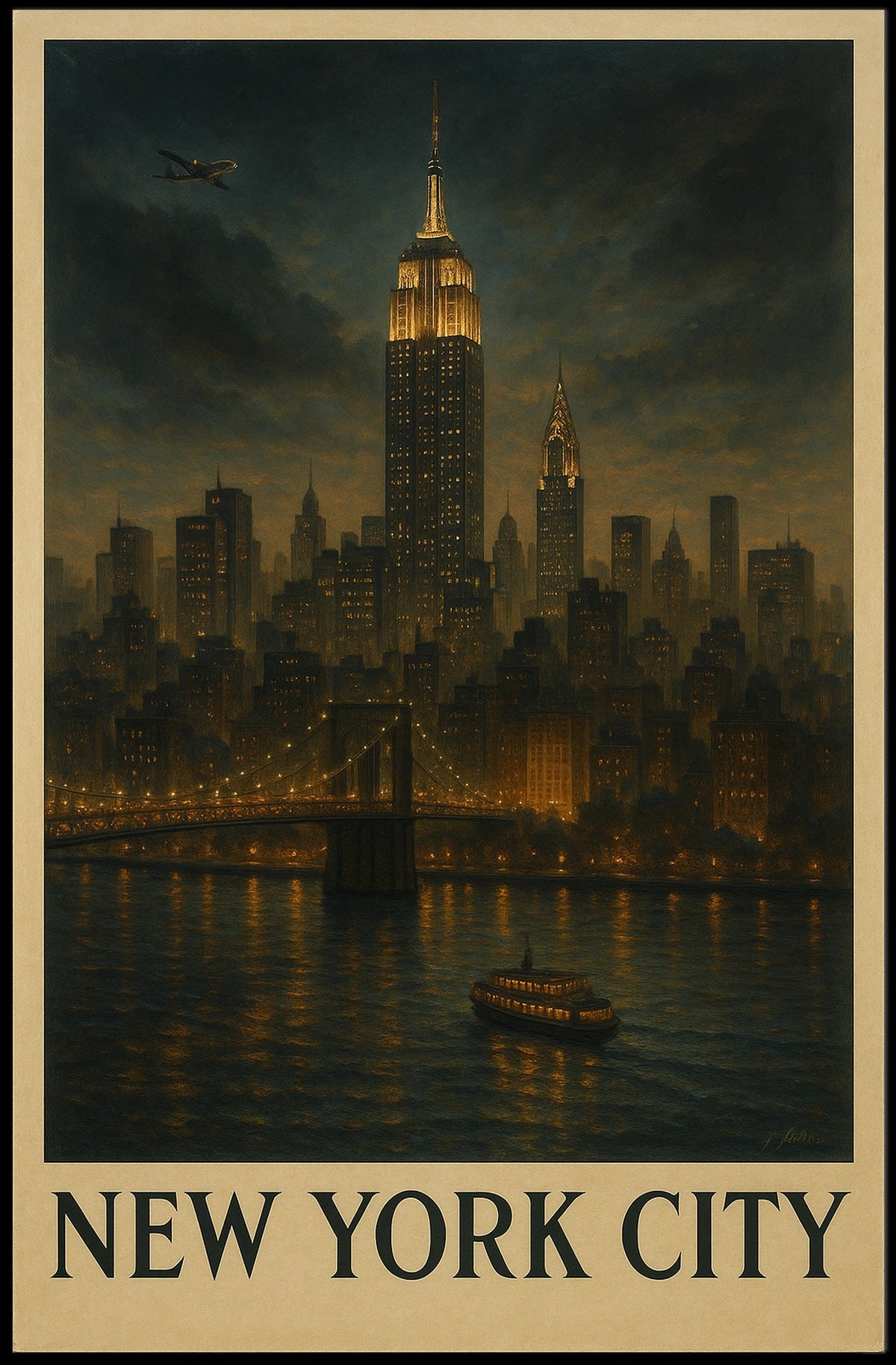 New York City Skyline Poster