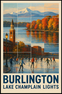 Burlington Lake Champlain Lights Poster