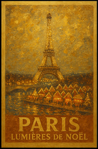 Lumières De Noël In Paris Poster