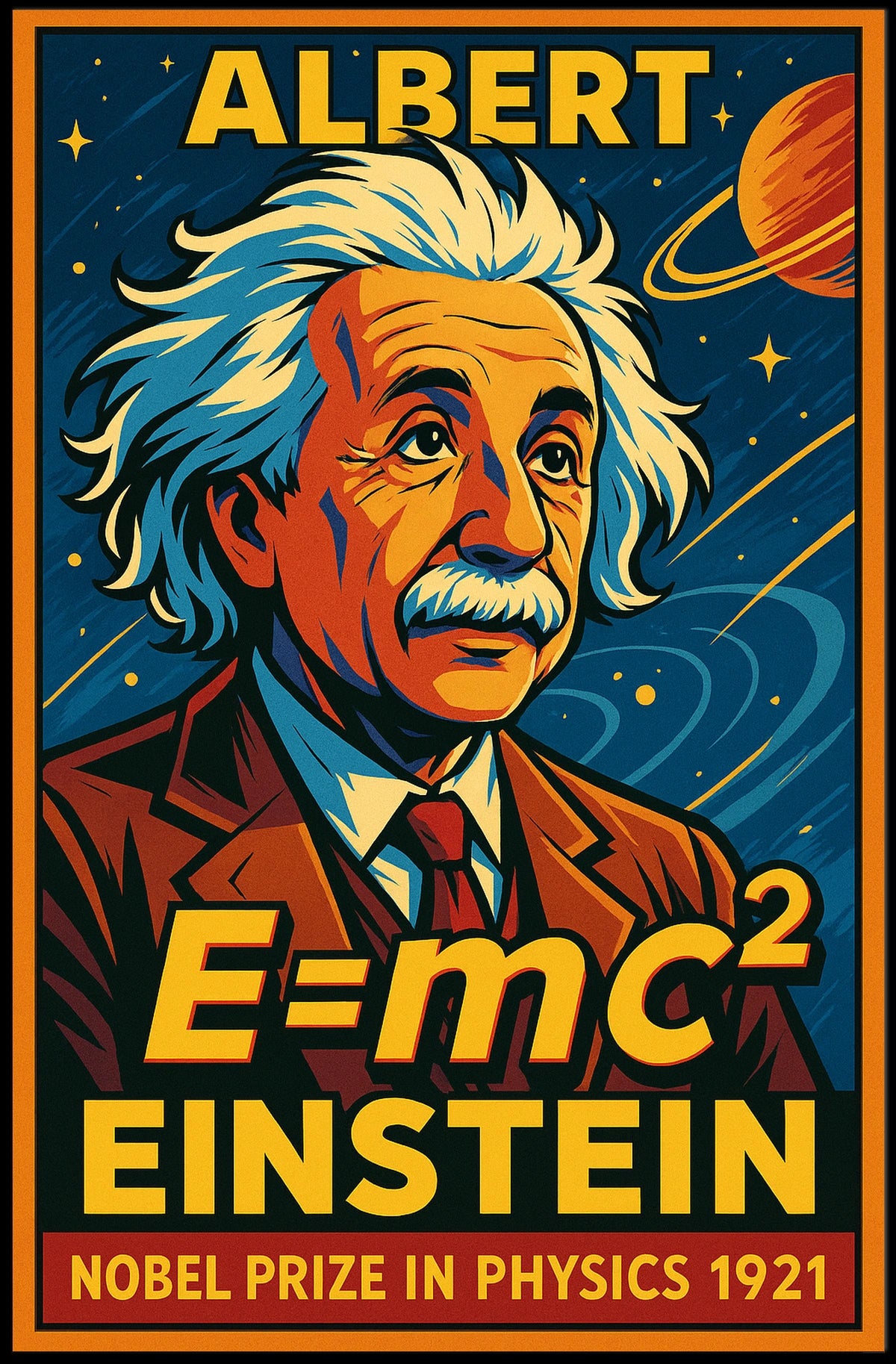 Albert Einstein Nobel Prize 1921 Vintage Physics Wall Art Timeless Scenic Inspiration Poster