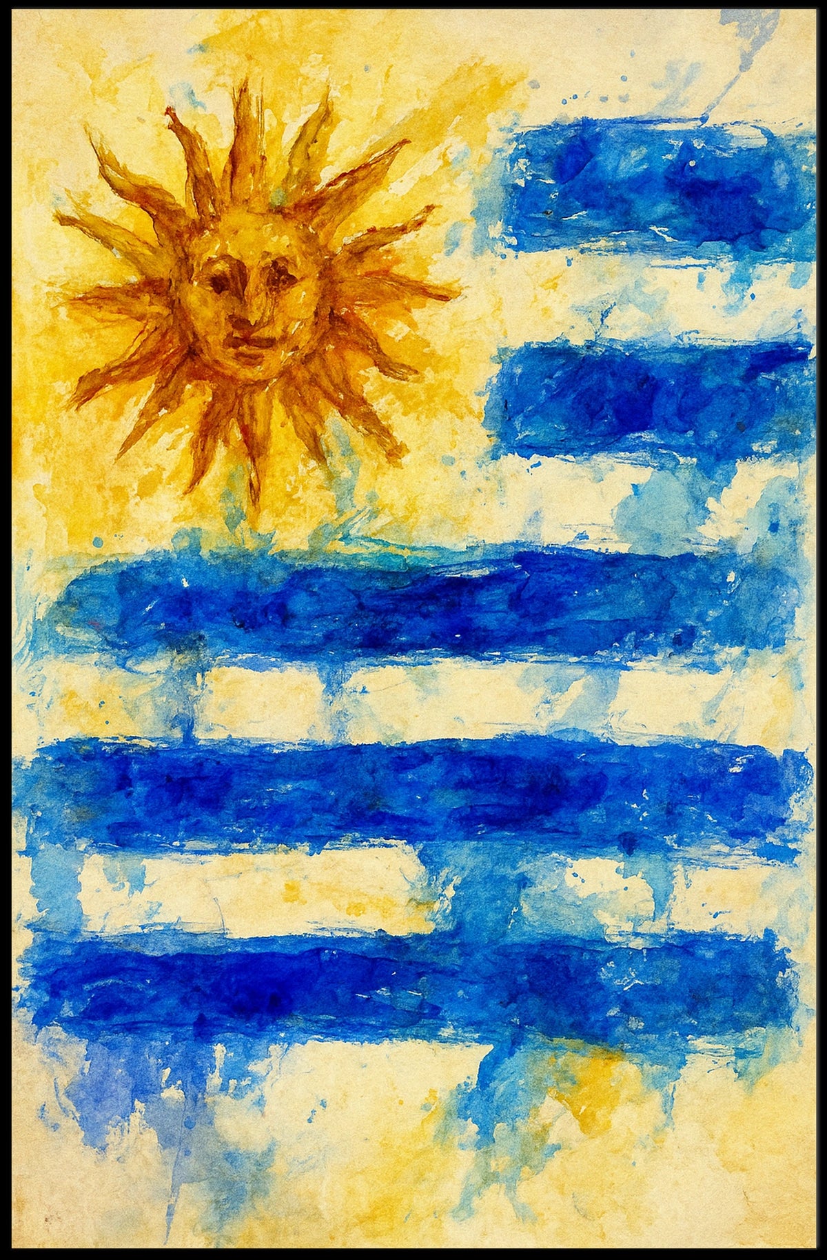 Sun Stripes Artistic Wanderlust Poster