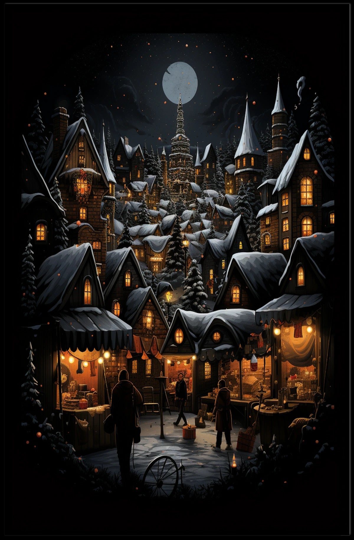 Enchanted Winter Village Poster