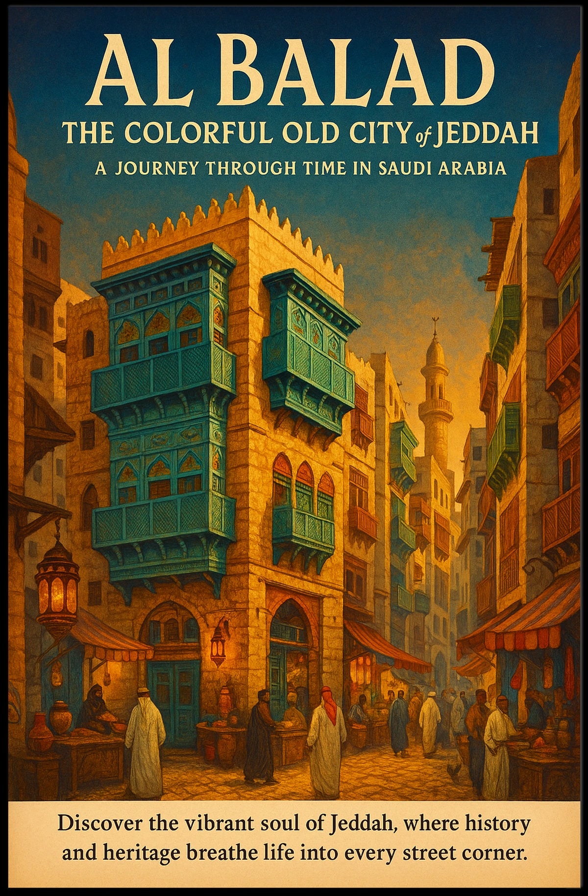 Al Balad The Colorful Old City Of Poster