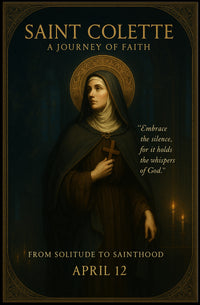 Saint Colette Poster Vintage Religious Wall Art