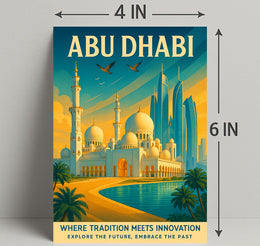 Abu Dhabi Skyline Art Print: Urban or Cityscape Poster