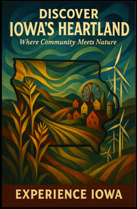 Iowa Tourism: Nature and Community, Travel Poster