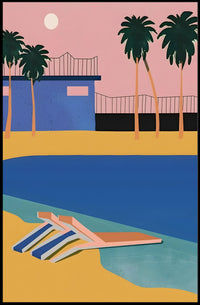 Tropical Sunset Retreat Poster