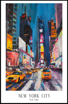 Energetic New York City Vibes: Urban or Cityscape Poster PosterGoat