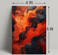Fiery Abstract Flow Abstract Poster