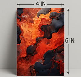 Fiery Abstract Flow Abstract Poster
