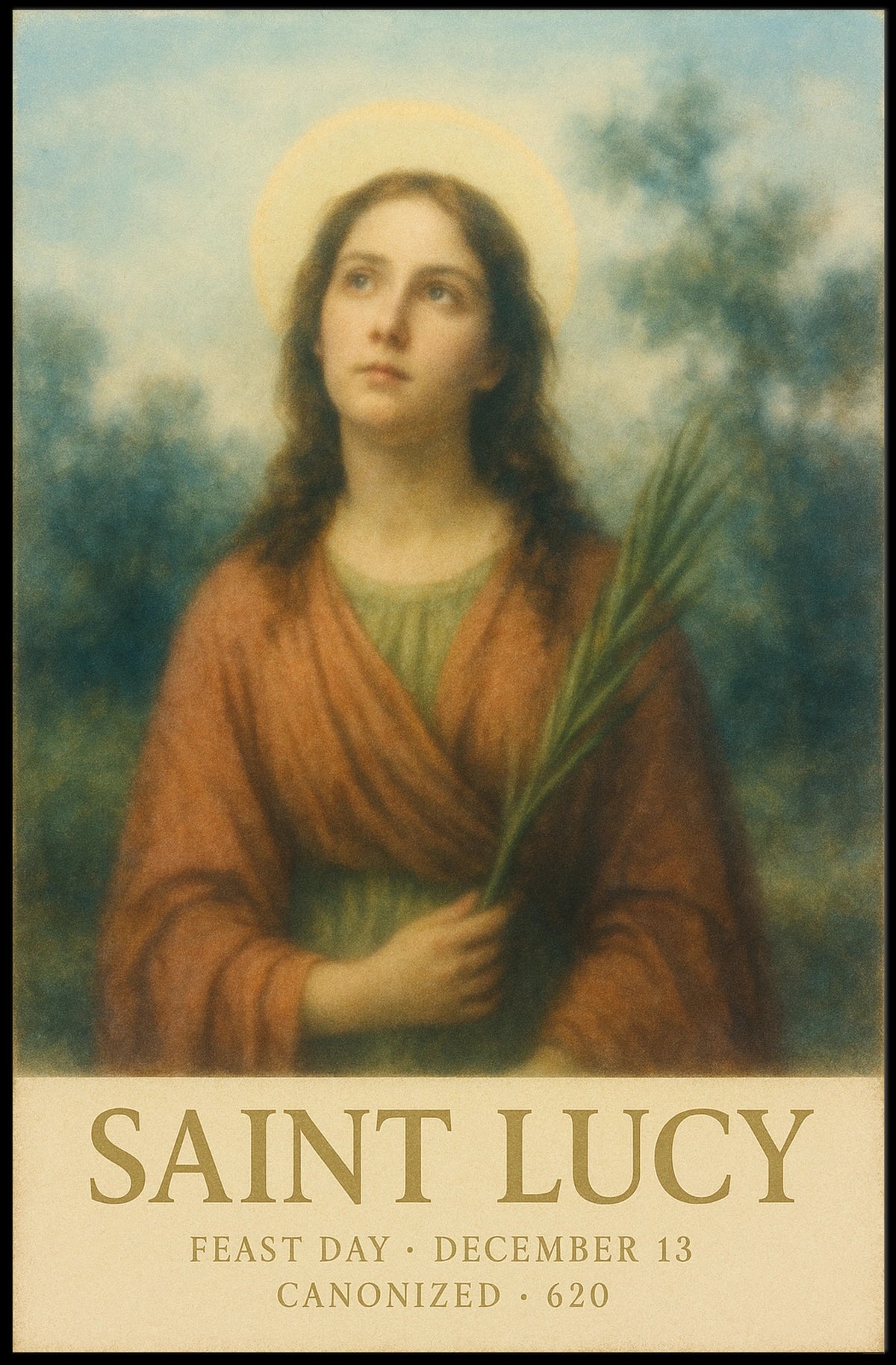 Saint Lucy Feast Day Poster