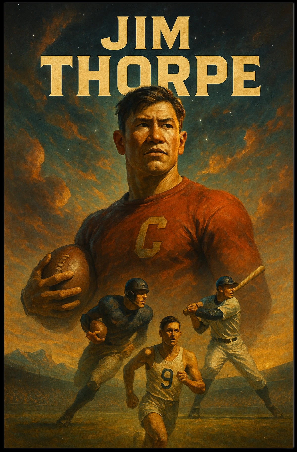Jim Thorpe Legendary Athlete Poster
