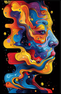 Colorful Abstract Portrait Abstract Poster