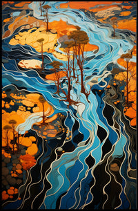 Flowing Landscapes Poster