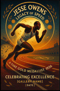 Olympic Legacy Vintage Sprinter Poster: Speed & Glory