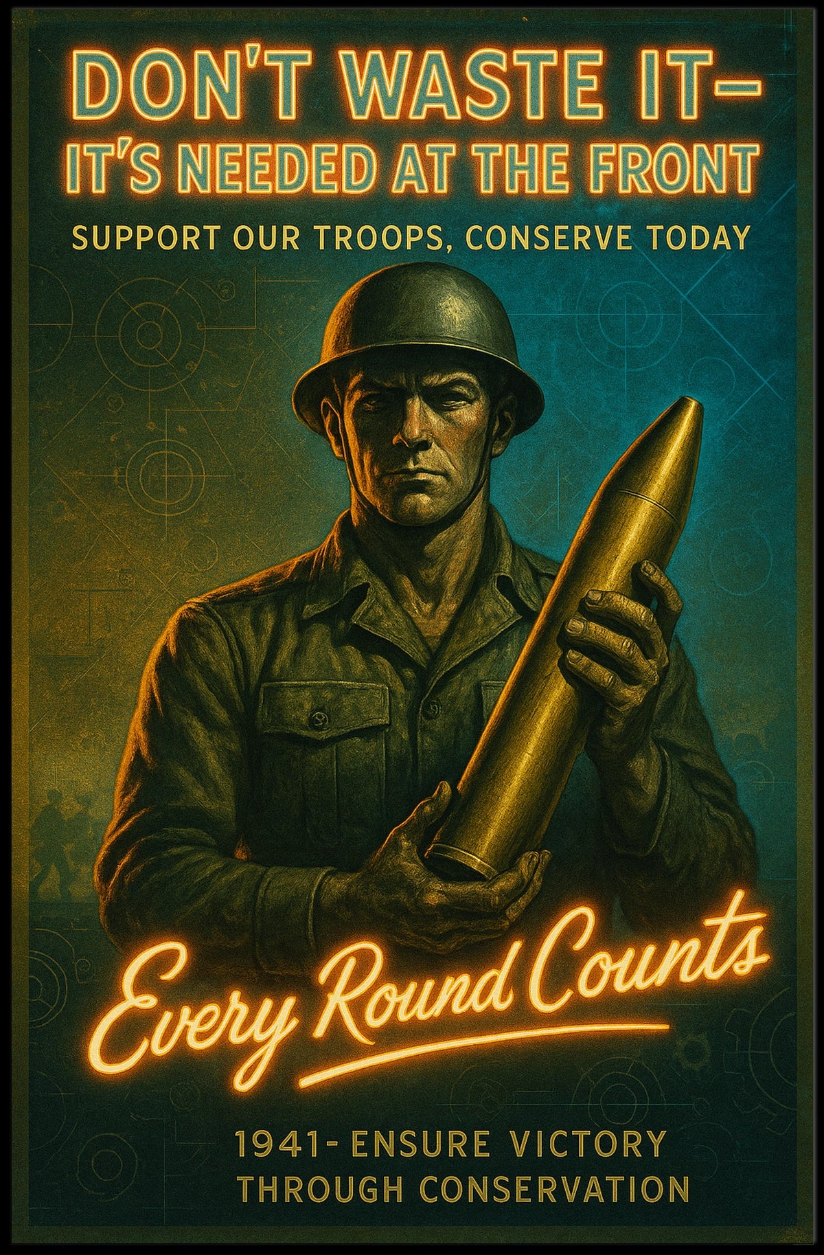 Every Round Counts 1941 Conservation Poster
