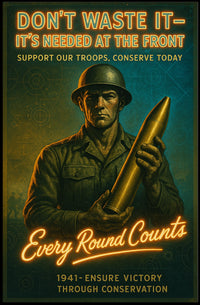 Every Round Counts 1941 Conservation Poster