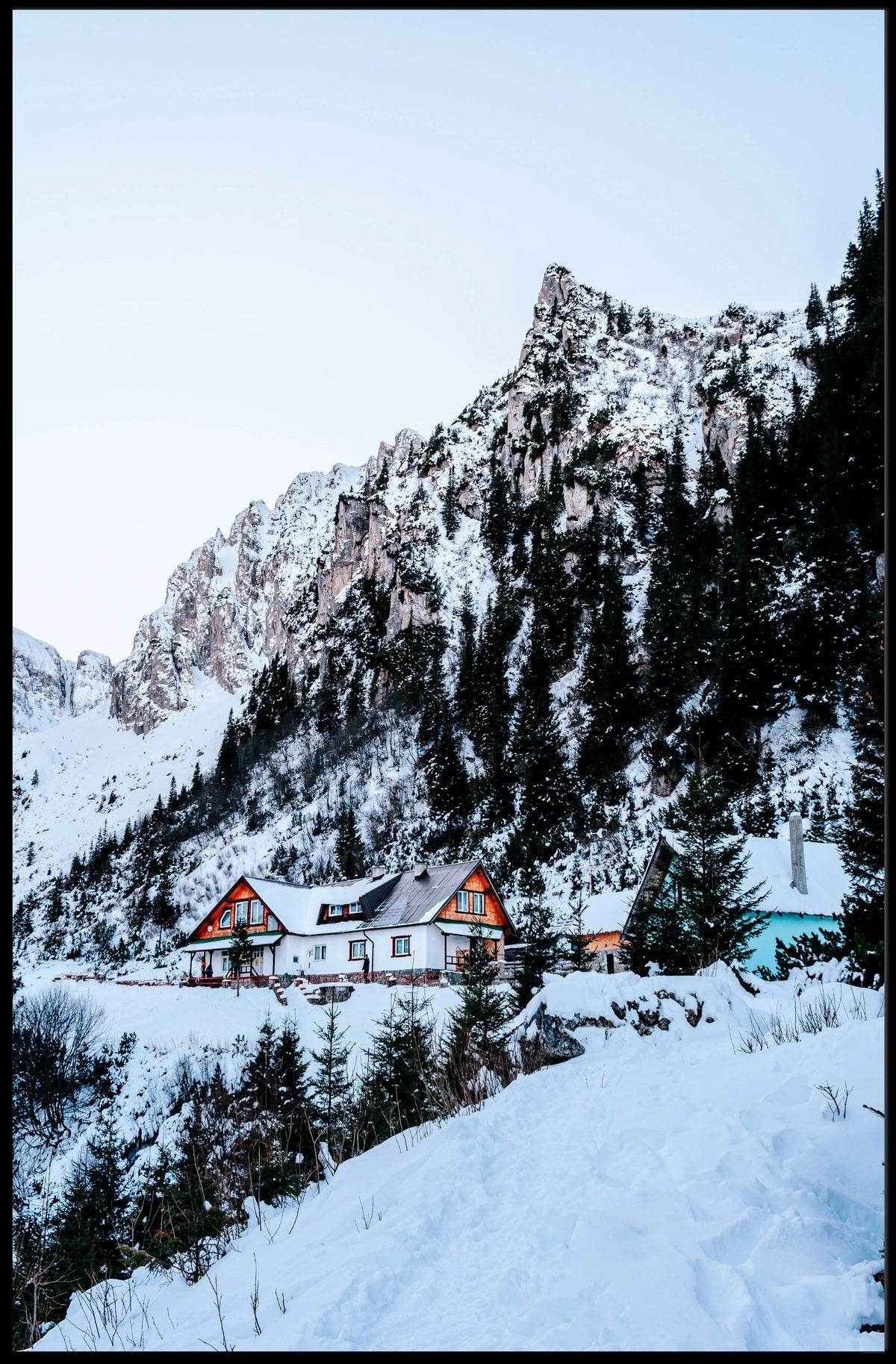 Winter Mountain Retreat Poster