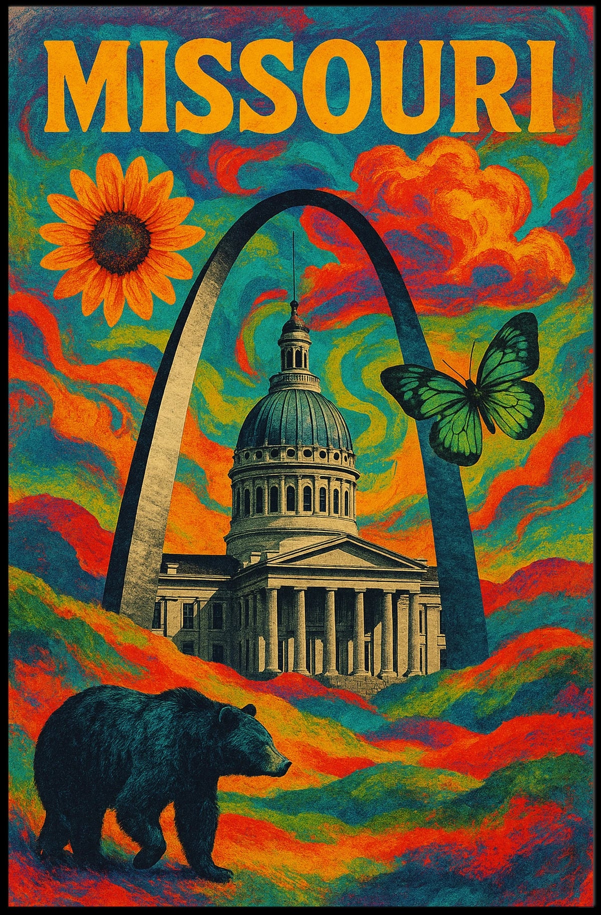 Missouri A Vibrant Tribute Poster