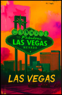 Las Vegas Skyline Pop Art Urban or Cityscape Poster