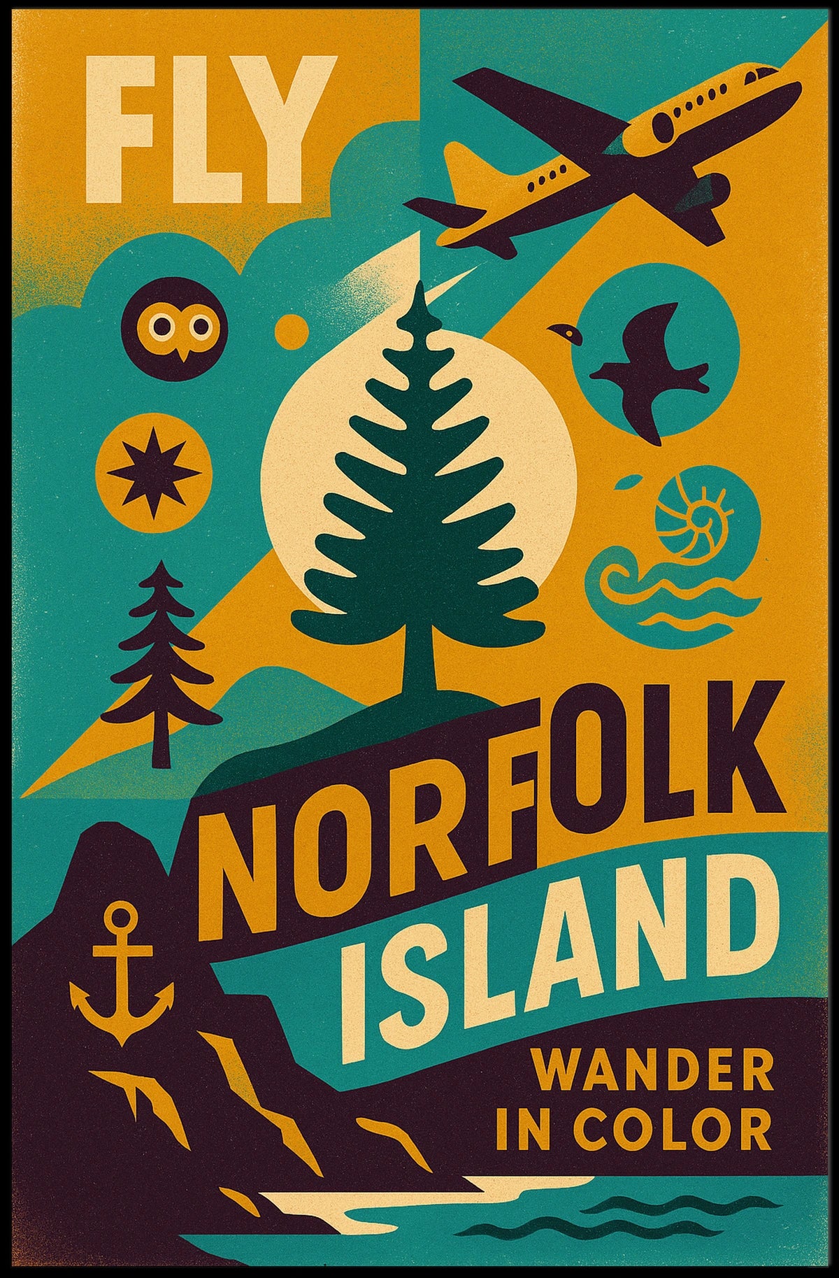 Fly to Norfolk Island Poster