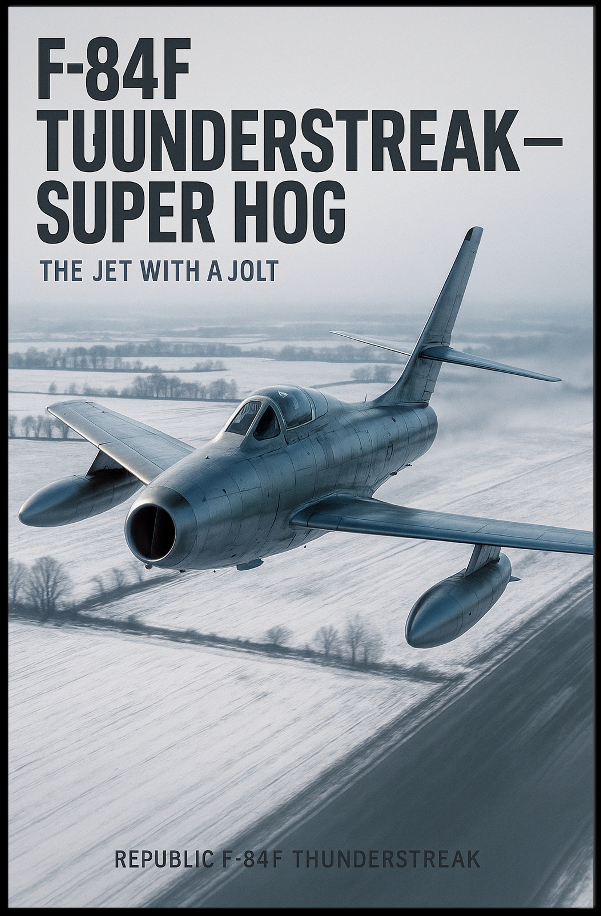F-84F Thunderstreak The Jet with a Jolt Poster PosterGoat