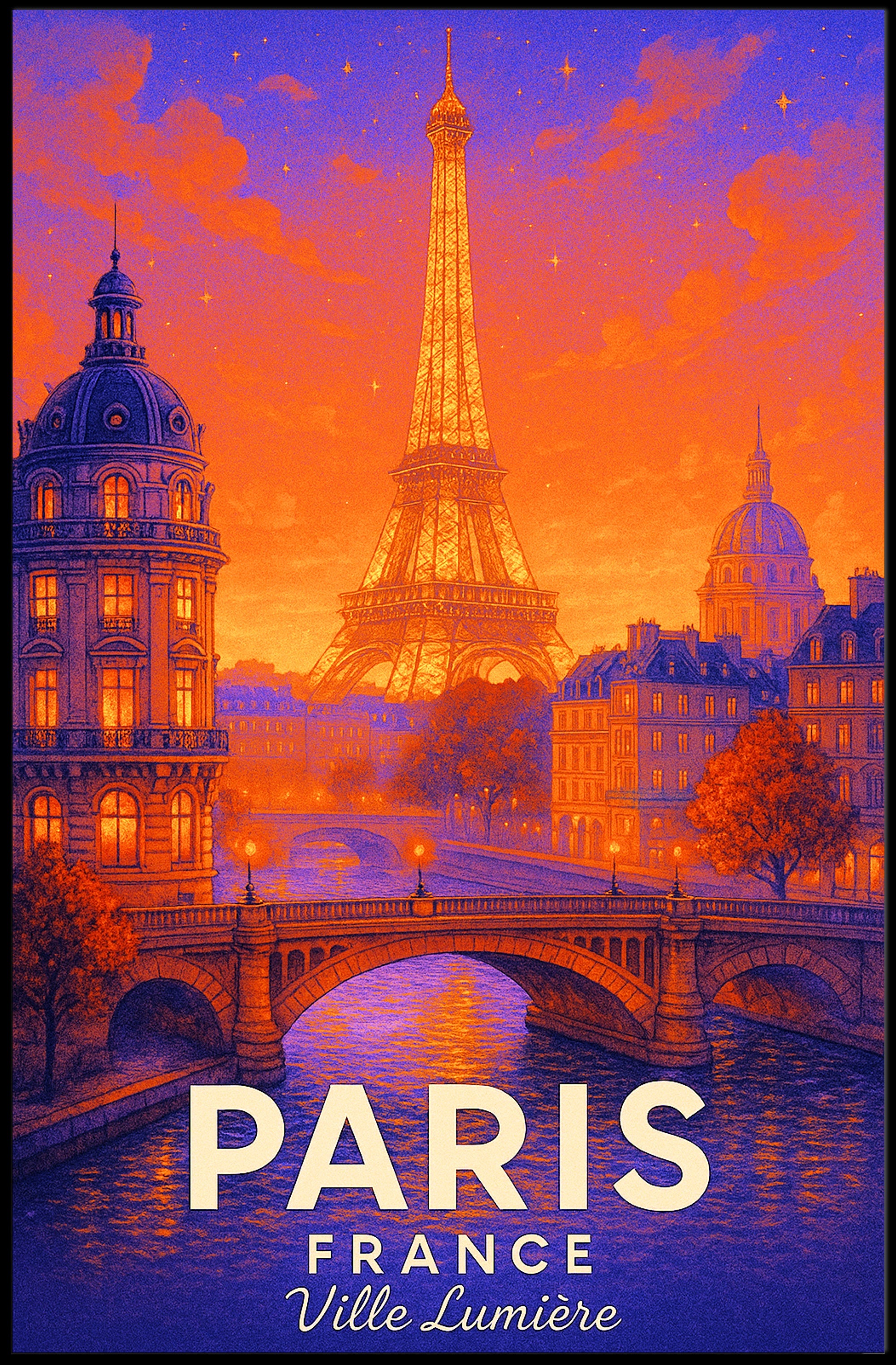 Paris - Ville Lumière Poster