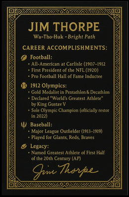 Jim Thorpe A Legacy of Athletic Excellence Poster