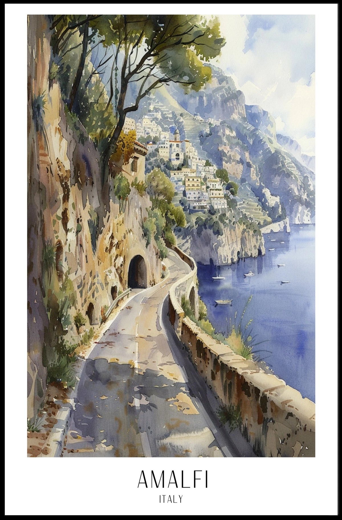Amalfi Coast Scenic View Poster