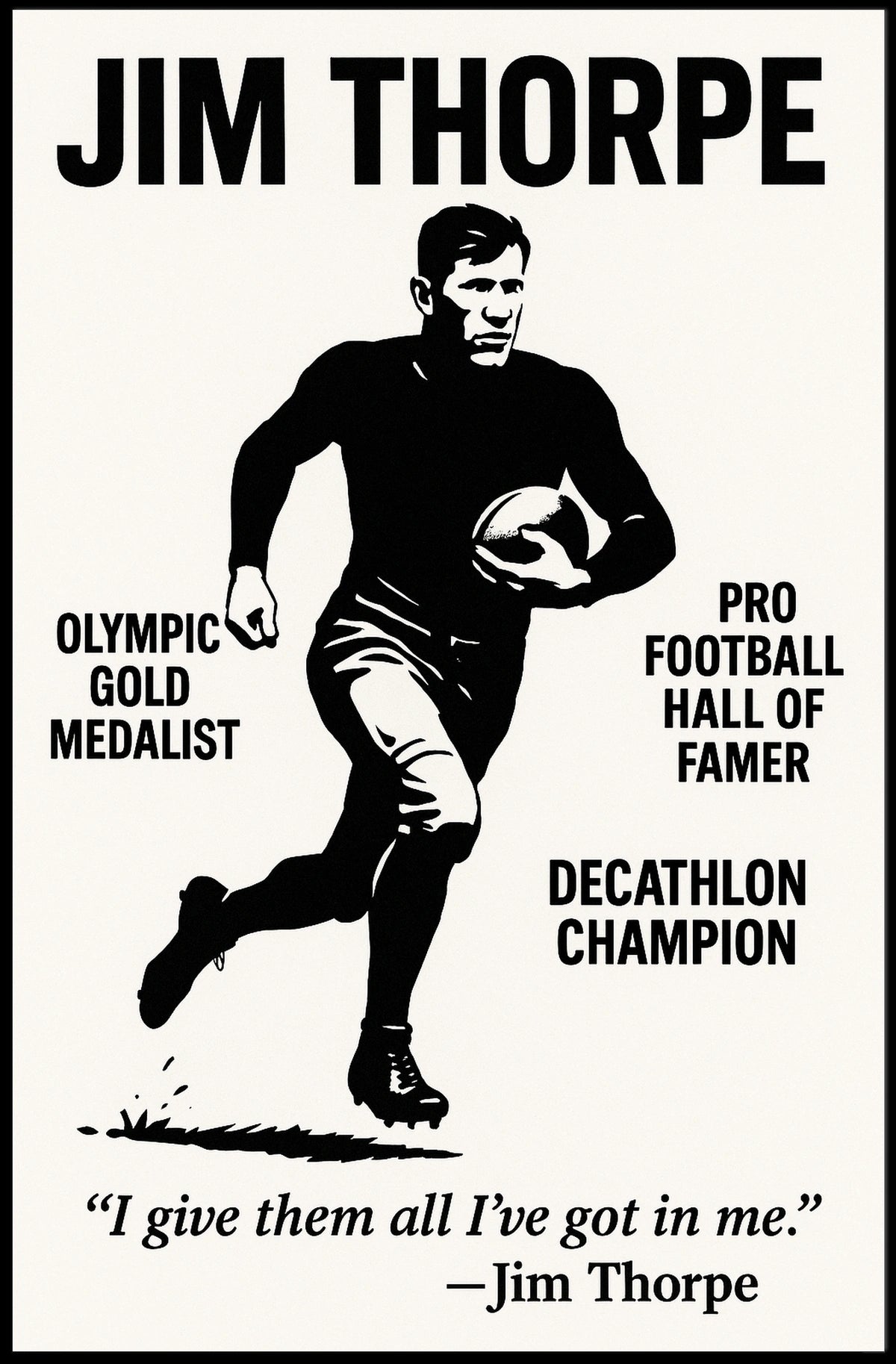 Jim Thorpe Poster Celebrating Thorpe Legacy and Heritage