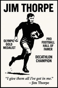 Jim Thorpe Poster Celebrating Thorpe Legacy and Heritage