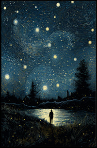 Starry Night Reflections Poster PosterGoat