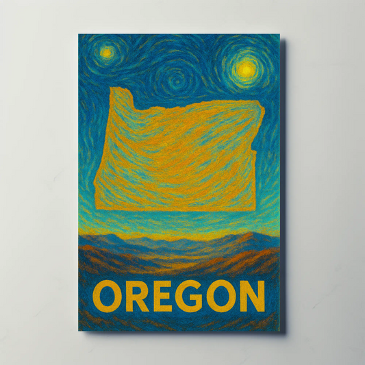 Oregon Starry Night Poster