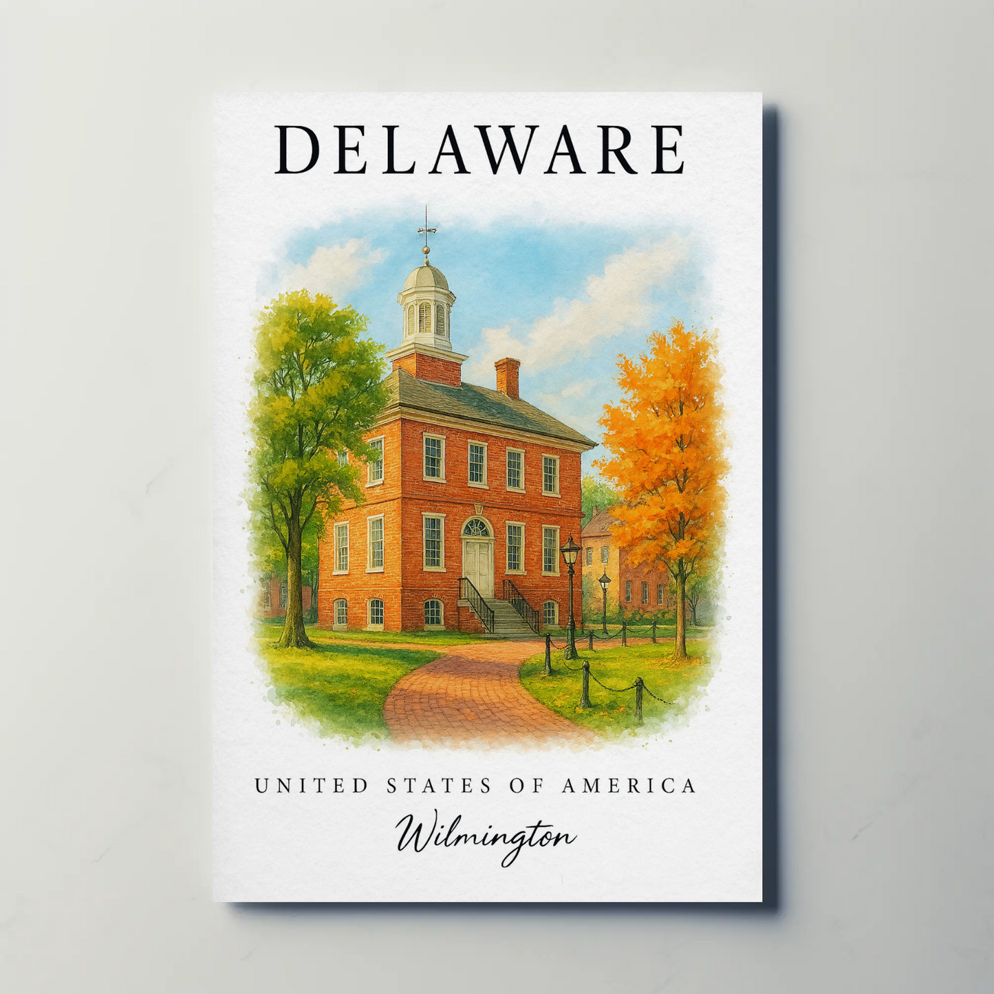Delaware, Wilmington Signature Series Vintage Travel Poster