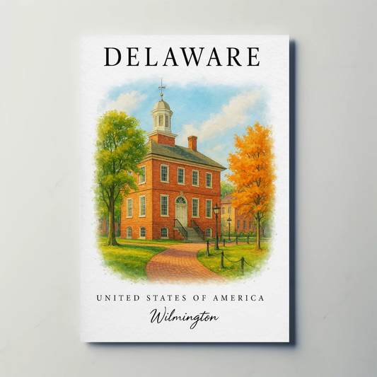 Delaware, Wilmington Signature Series Vintage Travel Poster