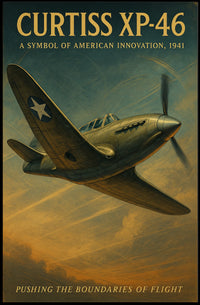 Curtiss XP-46 Vintage WWII Aviation Poster