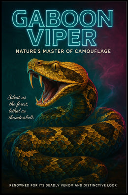 Gaboon Viper Natures Master of Camouflage Poster