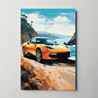 Modern Sports Car Adventure Coastal Road Travel Poster