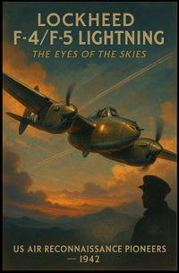 Lockheed F-4F-5 Lightning The Eyes of the Skies Poster