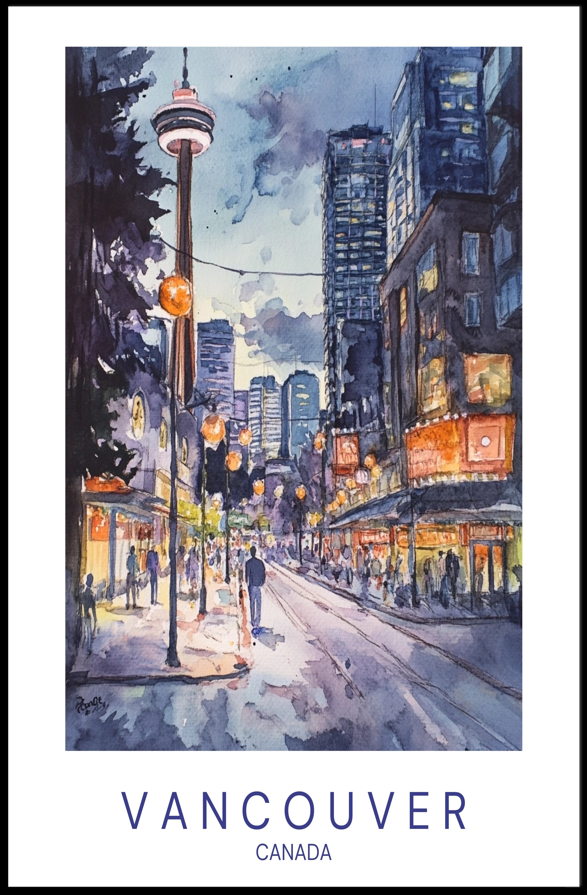 Vancouver Cityscape Poster PosterGoat