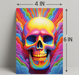 Vivid Skull Illusion Poster PosterGoat
